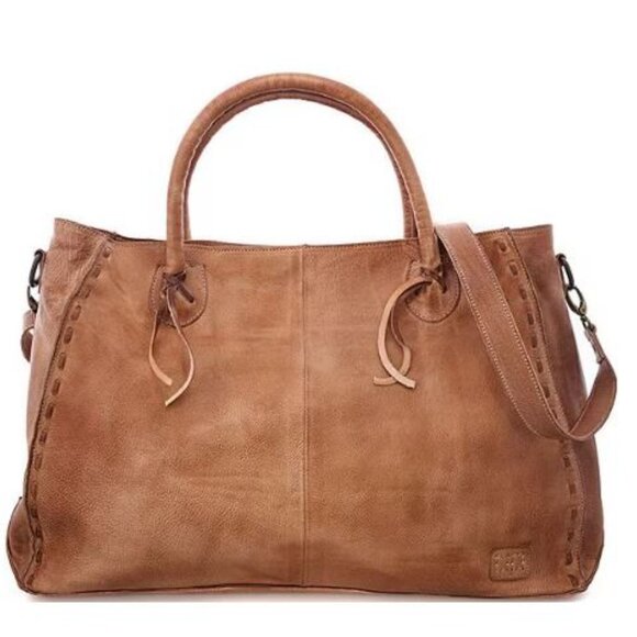 Nwt Bed Stu Leather Rockaway Satchel Tote Bag - Picture 13 of 13